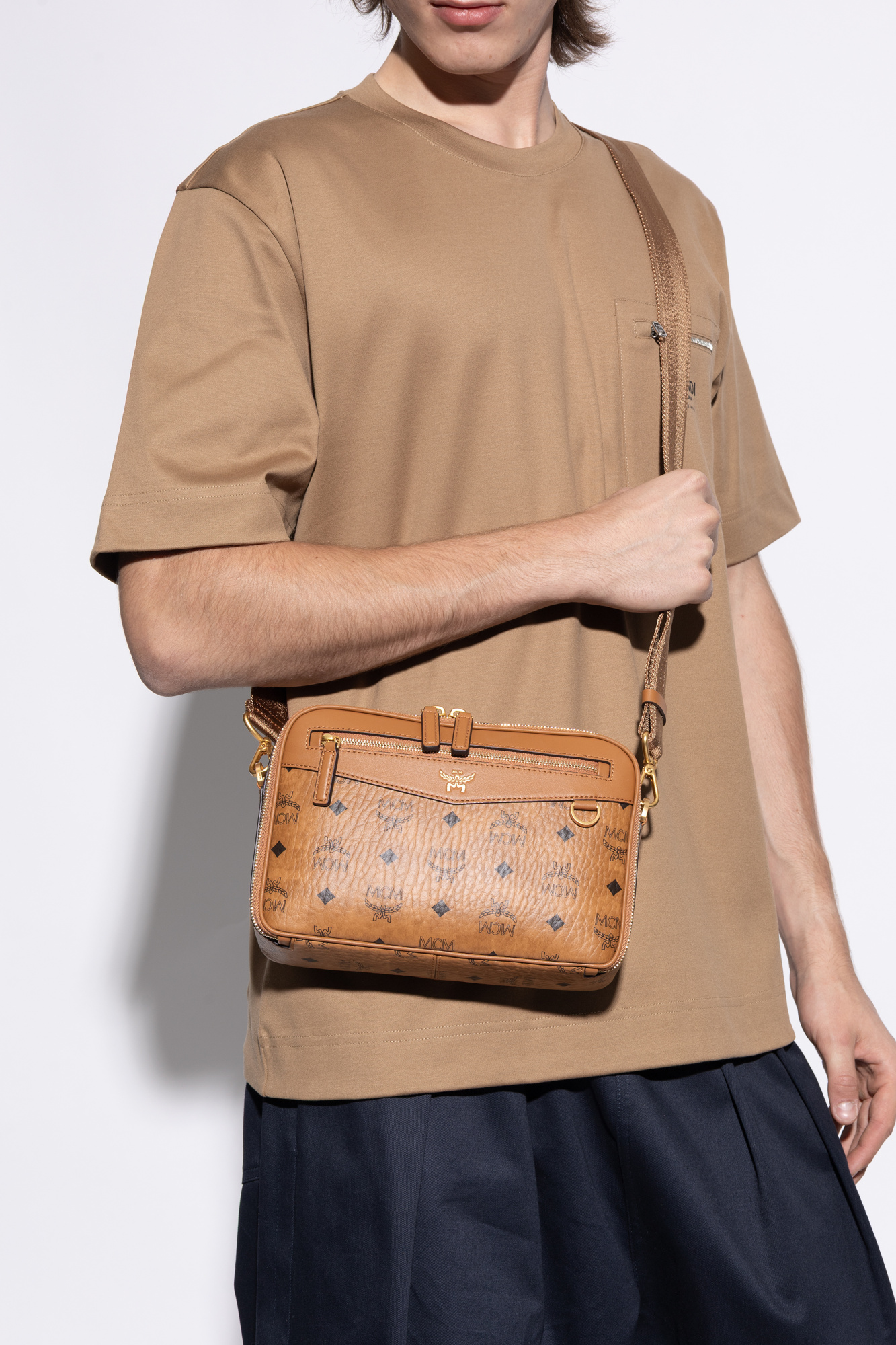 MCM バッグ ブラウン レザー Brown Shoulder bag with monogram MCM - Vitkac GB